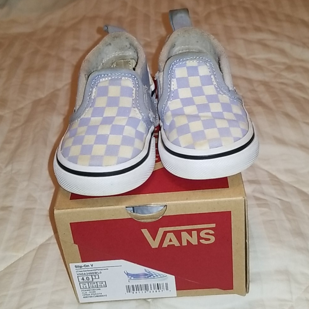 Vans Lilac Checkerboard Slip On V Sneaker